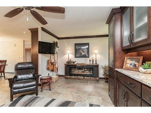 38212 Range Road 252, Rural Lacombe County, AB - Indoor Photo Showing Other Room With Fireplace