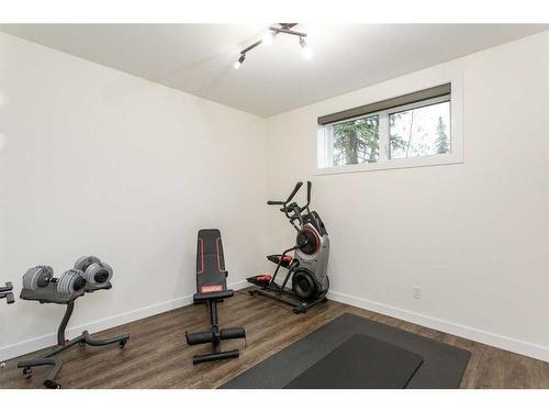 19 Boulder Drive, Rural Clearwater County, AB - Indoor Photo Showing Gym Room