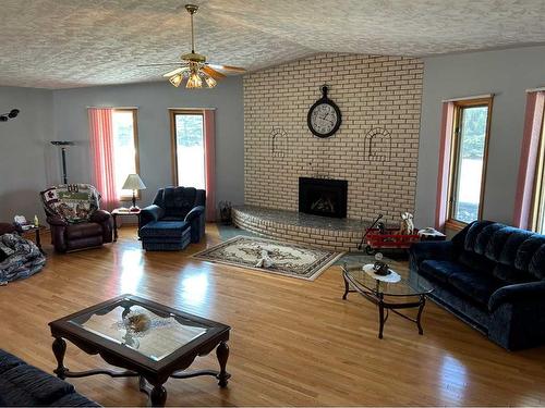 39060A Range Road 270, Rural Red Deer County, AB - Indoor Photo Showing Living Room With Fireplace