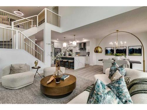 932 Langholm Drive Se, Airdrie, AB - Indoor Photo Showing Living Room