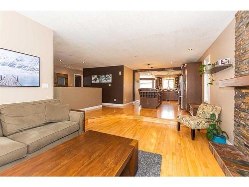 414 Ormsby Rd West Nw, Edmonton, AB - Indoor Photo Showing Living Room With Fireplace