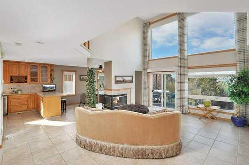 41124 Range Road 282, Rural Lacombe County, AB - Indoor Photo Showing Living Room With Fireplace