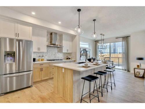 67 Versant View Sw, Calgary, AB - Indoor Photo Showing Kitchen With Stainless Steel Kitchen With Upgraded Kitchen