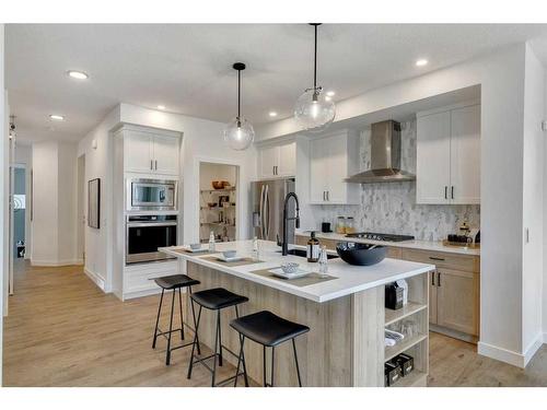 67 Versant View Sw, Calgary, AB - Indoor Photo Showing Kitchen With Stainless Steel Kitchen With Upgraded Kitchen