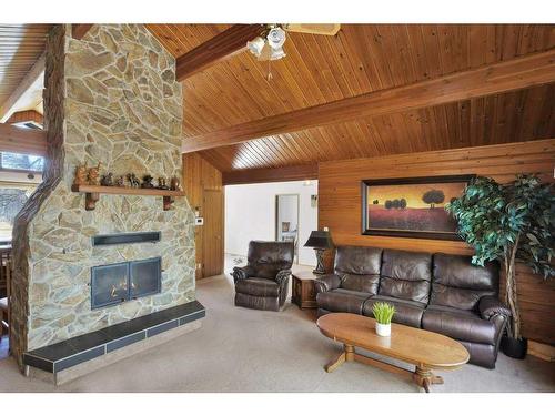 26203 - A Twp Rd 412, Rural Lacombe County, AB - Indoor Photo Showing Living Room With Fireplace