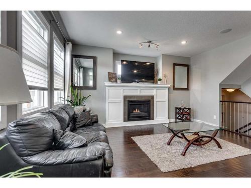 139 Stephenson Crescent, Red Deer, AB - Indoor Photo Showing Living Room With Fireplace