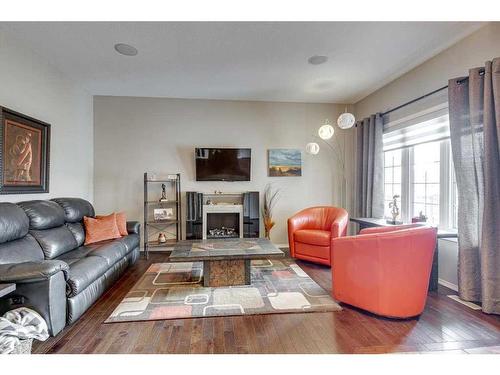 10 Silverberg Place, Red Deer, AB - Indoor Photo Showing Living Room With Fireplace