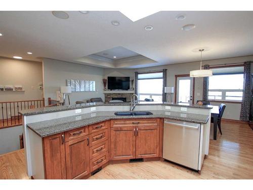 52 Oakdale Place, Red Deer, AB - Indoor Photo Showing Kitchen With Double Sink