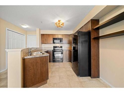 208-3 Broadway Rise, Sylvan Lake, AB - Indoor Photo Showing Kitchen With Double Sink