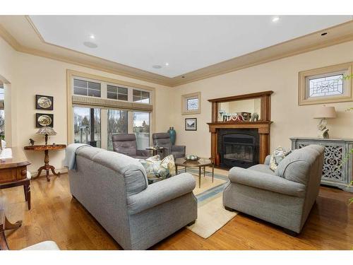 5135 45 Street, Viking, AB - Indoor Photo Showing Living Room With Fireplace