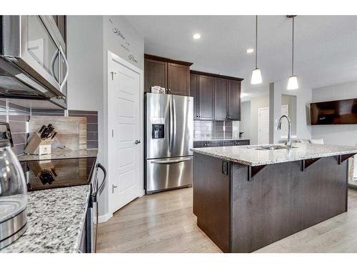 96 Timberstone Way, Red Deer, AB - Indoor Photo Showing Kitchen With Upgraded Kitchen