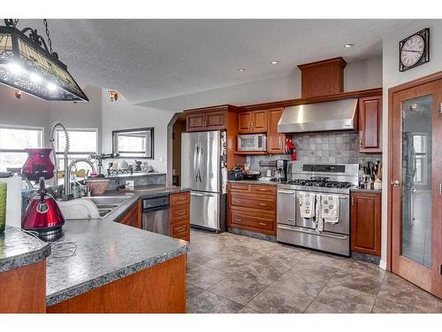 9 Macdonald Drive, Rural Stettler No. 6, County Of, AB - Indoor Photo Showing Kitchen With Stainless Steel Kitchen