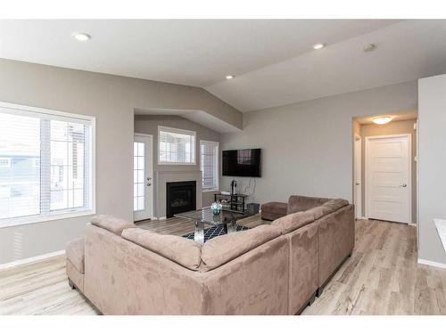 23 Golden Crescent, Red Deer, AB - Indoor Photo Showing Living Room With Fireplace
