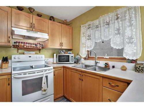 5 Wildrose Drive, Sylvan Lake, AB - Indoor Photo Showing Kitchen With Double Sink