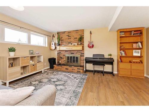 42 Patterson Crescent, Red Deer, AB - Indoor With Fireplace