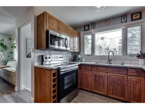 59 Springfield Avenue, Red Deer, AB - Indoor Photo Showing Kitchen With Double Sink