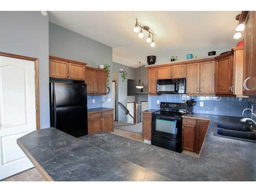 60 Isaacson Crescent, Red Deer, AB - Indoor Photo Showing Kitchen With Double Sink