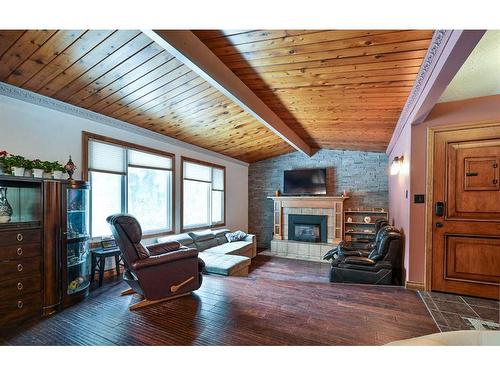 9 Cronquist Close, Red Deer, AB - Indoor Photo Showing Living Room With Fireplace