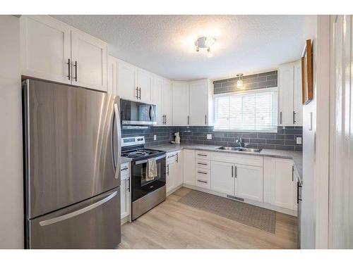 5006 41 Street, Sylvan Lake, AB - Indoor Photo Showing Kitchen With Double Sink