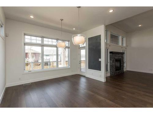 24 Violet Place, Red Deer, AB - Indoor With Fireplace