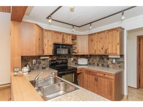 35 Lakeview Drive, Rural Ponoka County, AB - Indoor Photo Showing Kitchen With Double Sink