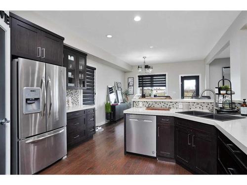 63 Stephenson Crescent, Red Deer, AB - Indoor Photo Showing Kitchen With Stainless Steel Kitchen With Double Sink