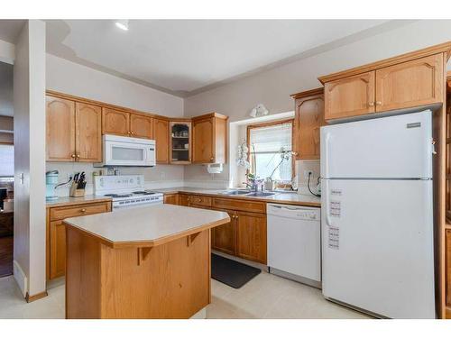 49 Amer Close, Red Deer, AB - Indoor Photo Showing Kitchen With Double Sink