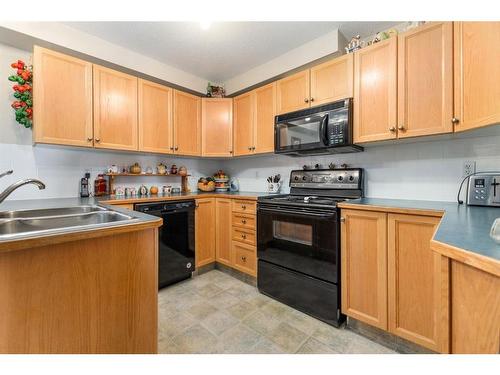 217-260 Duston Street, Red Deer, AB - Indoor Photo Showing Kitchen With Double Sink