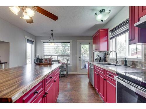 6002 44 Street Crescent, Innisfail, AB - Indoor Photo Showing Kitchen With Double Sink