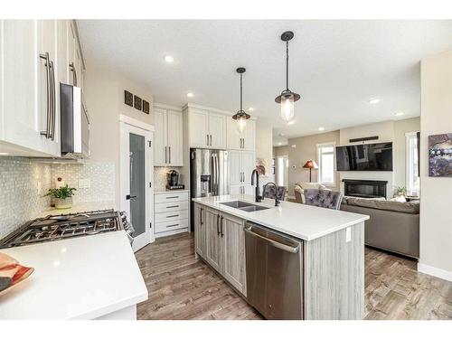 12 Eaton Crescent, Red Deer, AB - Indoor Photo Showing Kitchen With Double Sink With Upgraded Kitchen