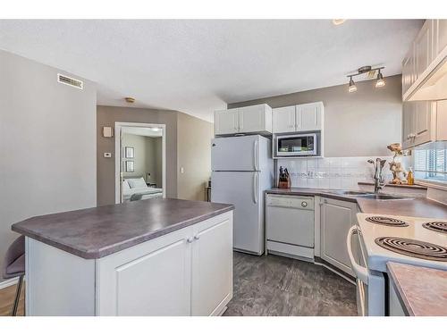 401-5220 50A Avenue, Sylvan Lake, AB - Indoor Photo Showing Kitchen With Double Sink