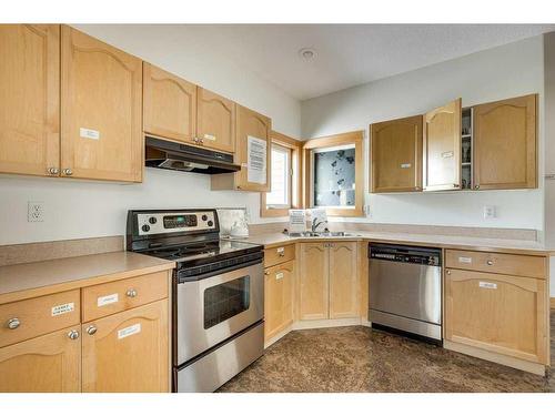 103 Jenkins Drive, Red Deer, AB - Indoor Photo Showing Kitchen With Double Sink