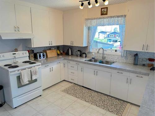 5031 49 Avenue, Bashaw, AB - Indoor Photo Showing Kitchen With Double Sink