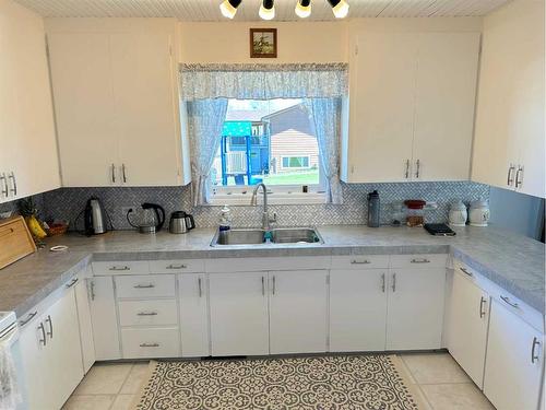 5031 49 Avenue, Bashaw, AB - Indoor Photo Showing Kitchen With Double Sink