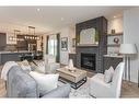 49 Tranter Street, Red Deer, AB  - Indoor Photo Showing Living Room With Fireplace 