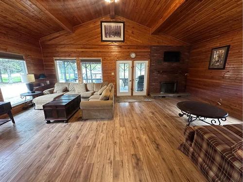 126 David Drive, Whispering Hills, AB - Indoor Photo Showing Living Room With Fireplace