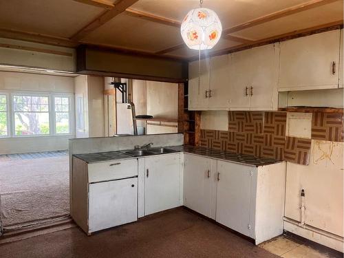 2025 25 Avenue, Delburne, AB - Indoor Photo Showing Kitchen With Double Sink