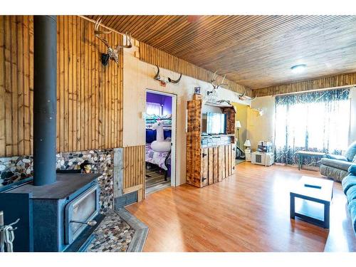 141 3Rd Avenue South, Big Valley, AB - Indoor With Fireplace