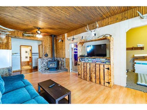 141 3Rd Avenue South, Big Valley, AB - Indoor Photo Showing Living Room With Fireplace