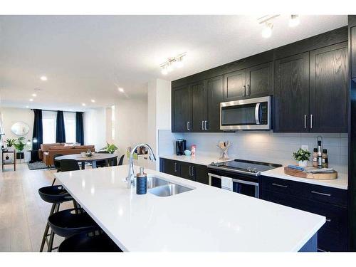 14645 1 Street Ne, Calgary, AB - Indoor Photo Showing Kitchen With Double Sink With Upgraded Kitchen