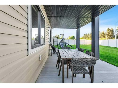 36 Meadow Close, Lacombe, AB - Outdoor With Deck Patio Veranda With Exterior