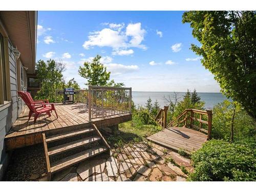 48 Front Street, White Sands, AB - Outdoor With Body Of Water With Deck Patio Veranda