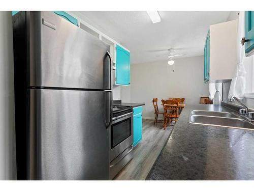 4806A 48 Avenue, Forestburg, AB - Indoor Photo Showing Kitchen With Double Sink