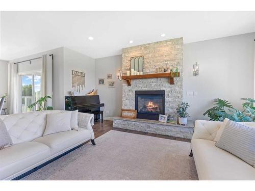 61-Lakeview Estates, Rural Lacombe County, AB - Indoor Photo Showing Living Room With Fireplace