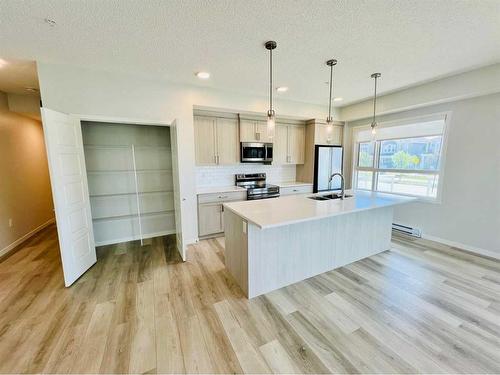 104-40 Carrington Plaza Nw, Calgary, AB - Indoor Photo Showing Kitchen With Stainless Steel Kitchen With Upgraded Kitchen