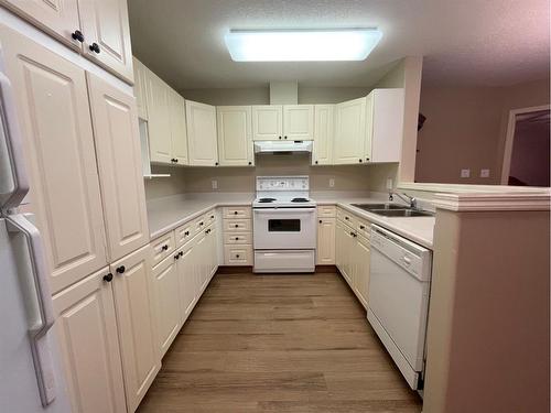 206-4625 50 Street, Camrose, AB - Indoor Photo Showing Kitchen With Double Sink