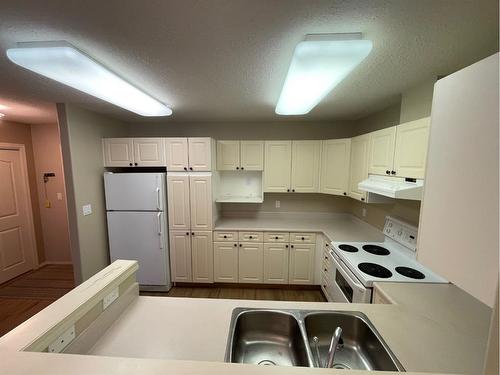 206-4625 50 Street, Camrose, AB - Indoor Photo Showing Kitchen With Double Sink