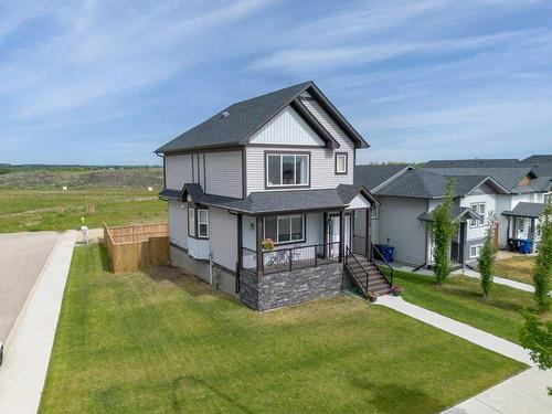 54 Aurora Heights Boulevard, Blackfalds, AB - Outdoor With Deck Patio Veranda