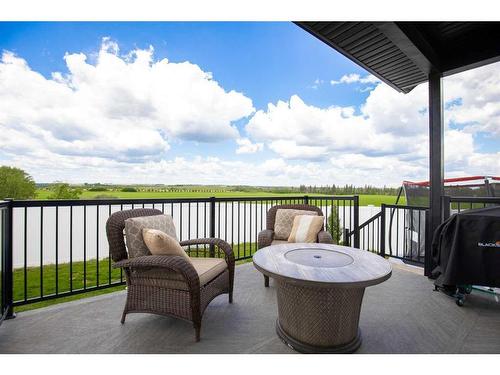 8 Cameron Court, Lacombe, AB - Outdoor With Deck Patio Veranda With View With Exterior