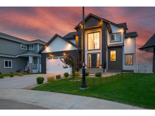 8 Cameron Court, Lacombe, AB - Outdoor With Facade